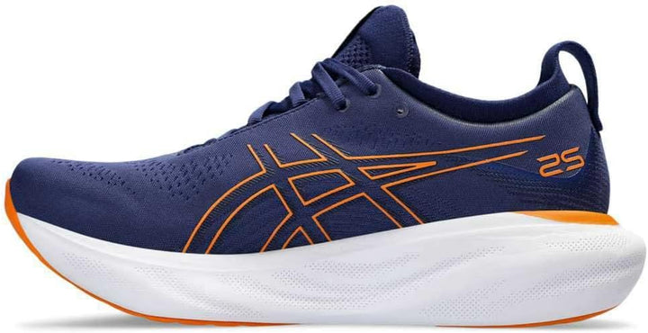 ASICS Nimbus 25 Strassenlaufschuhe für Männer Grün Fluoreszierend 42 EU Blau Weiss, 42 EU Blau Weiss