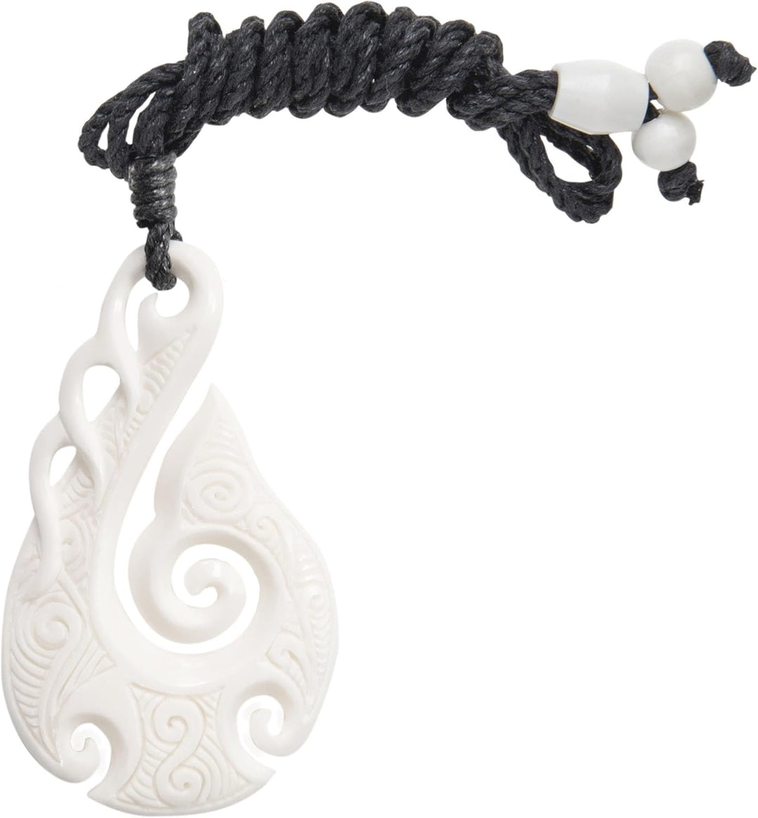 81stgeneration Frauen Männer Hand Geschnitzte Knochen Maori HEI Matau Koru Spiral Anhänger Halskette
