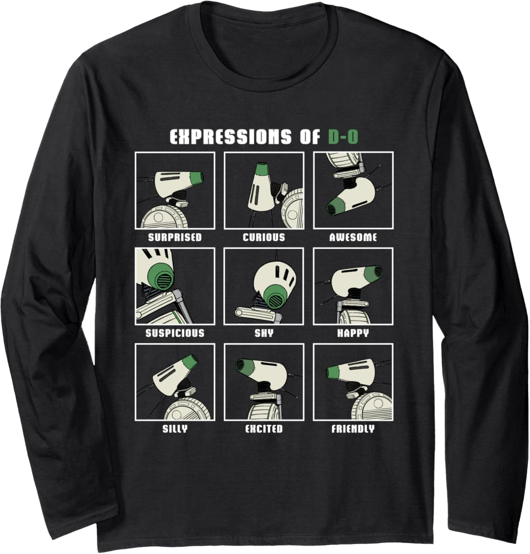 Star Wars D-O Droid Expressions Meme Langarmshirt