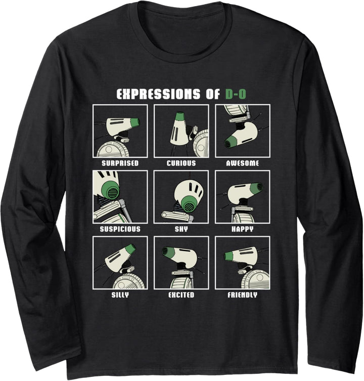 Star Wars D-O Droid Expressions Meme Langarmshirt