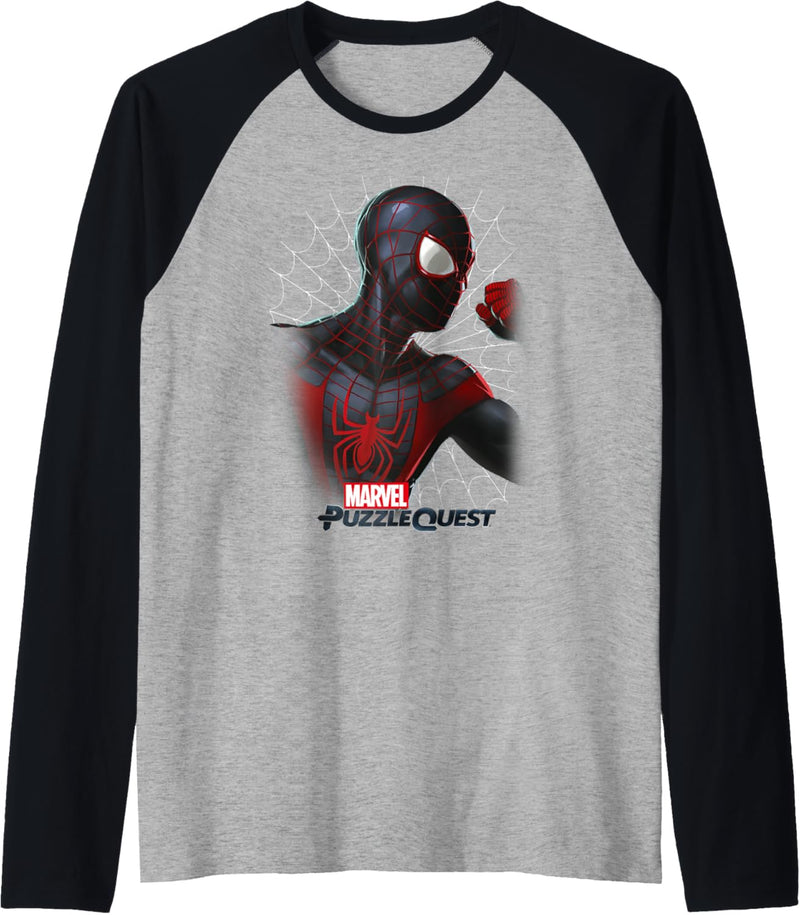 Marvel Puzzle Quest Spider-Man Profile Portrait Raglan