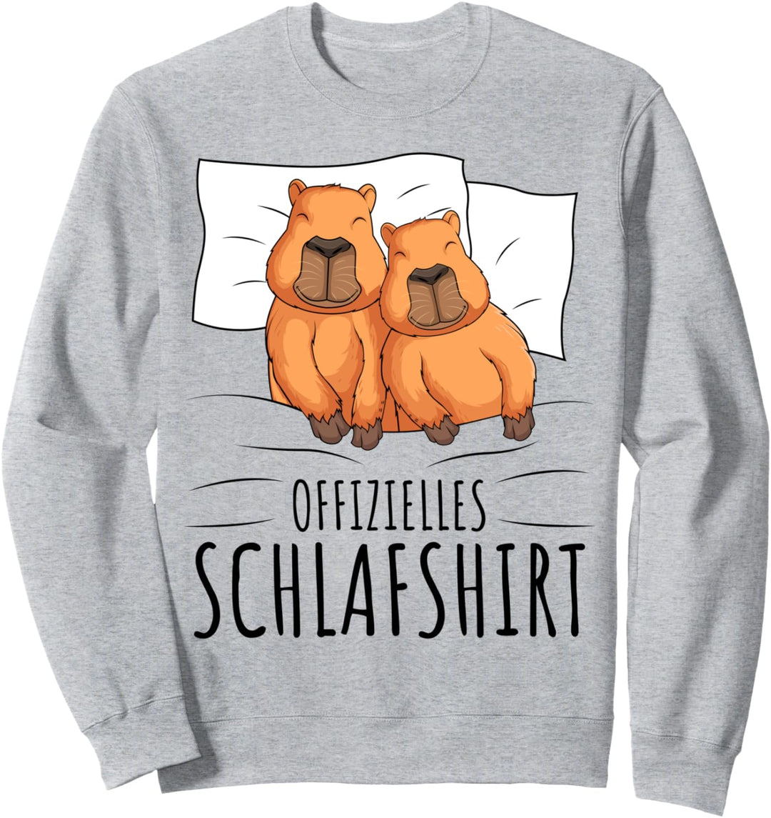 Offizielles Schlafshirt Capybara Schlafanzug Sweatshirt