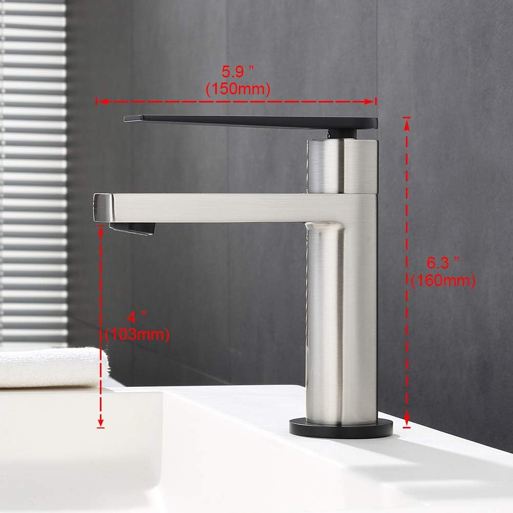 GRIFEMA LYON-G11001A | Bad - Waschtischarmatur mit wassersparfunktion, G3/8'' Anschlüsse | Einhebel