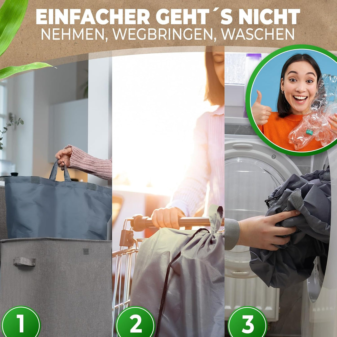 COTTARA® Pfandflaschen Sammelbehälter mit Deckel, Stabiler Flaschensammler Leergut Behälter, Praktis