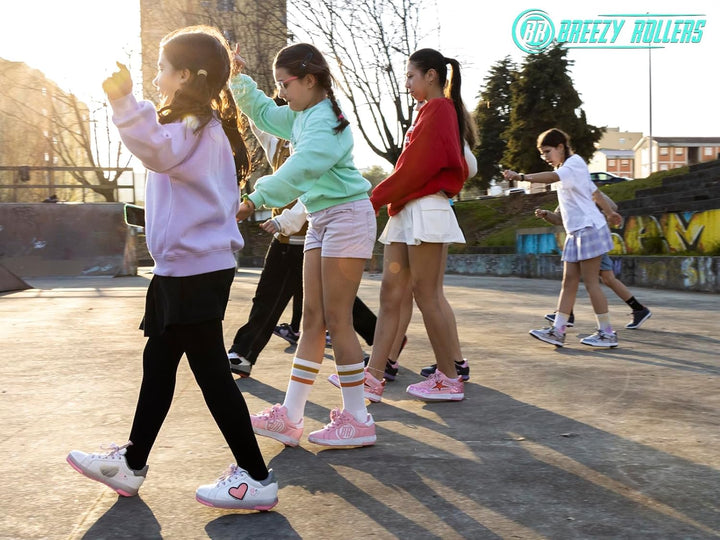 BREEZY ROLLERS Schuhe mit Rollen für Kinder I Rollschuhe-Sneaker Kids I Von Kinder Strassen-Schuhen