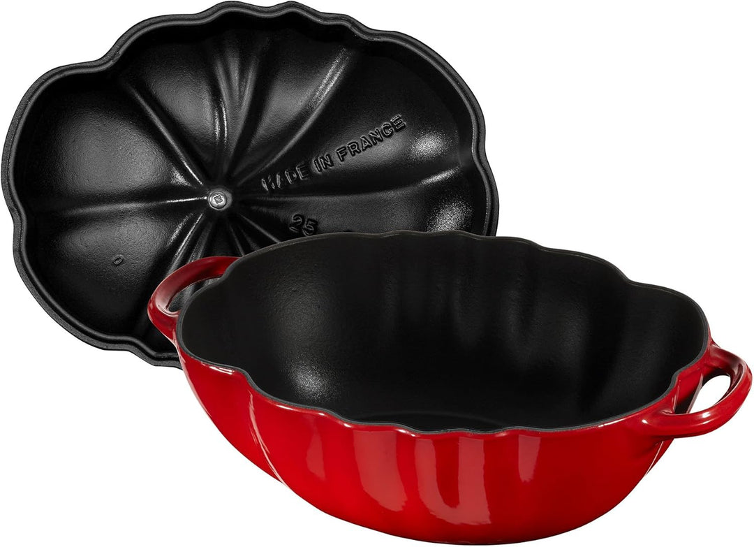 STAUB Cocotte Tomate 25 cm kirschrot Bräter, Gusseisen, 35 x 24 x 16.5 cm, Kirschrot