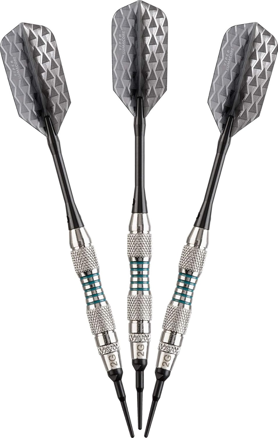 Viper Bobcat Dartpfeile mit weicher Spitze, verstellbar, mit Aufbewahrungs-/Reiseetui Nickel-Silber-