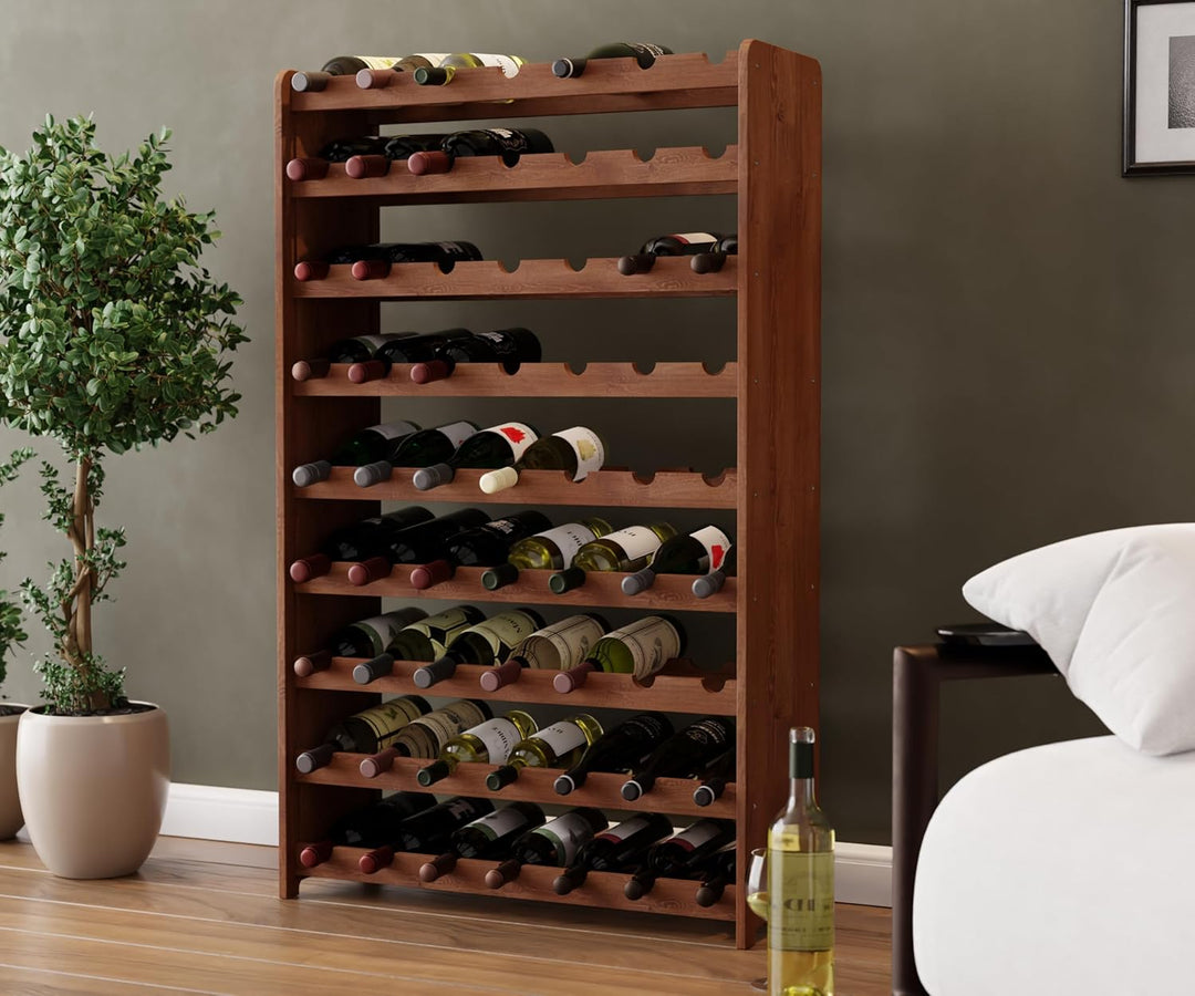 Lenmar, Wählen Sie Ihre Farbe, RW-3-63, Weinregal aus Holz, 118 x 72 x 26,5 cm, für 63 Flaschen, 9 l