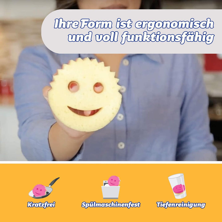 Scrub Daddy Scrub Mommy Putzschwamm, Topfreiniger Küchenschwämme, Putzmittel mit Texturveränderung,