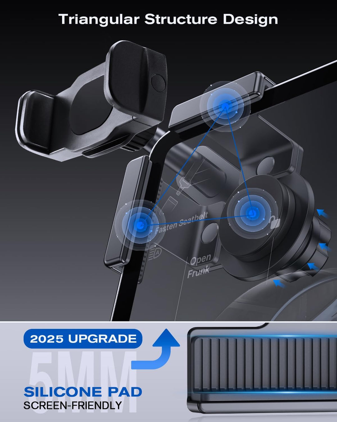 Handyhalterung für VW 12,9 Zoll Display, ID.3, ID.4, ID5, ID.Buzz 2024-2026 Mini Handyhalter für iPh
