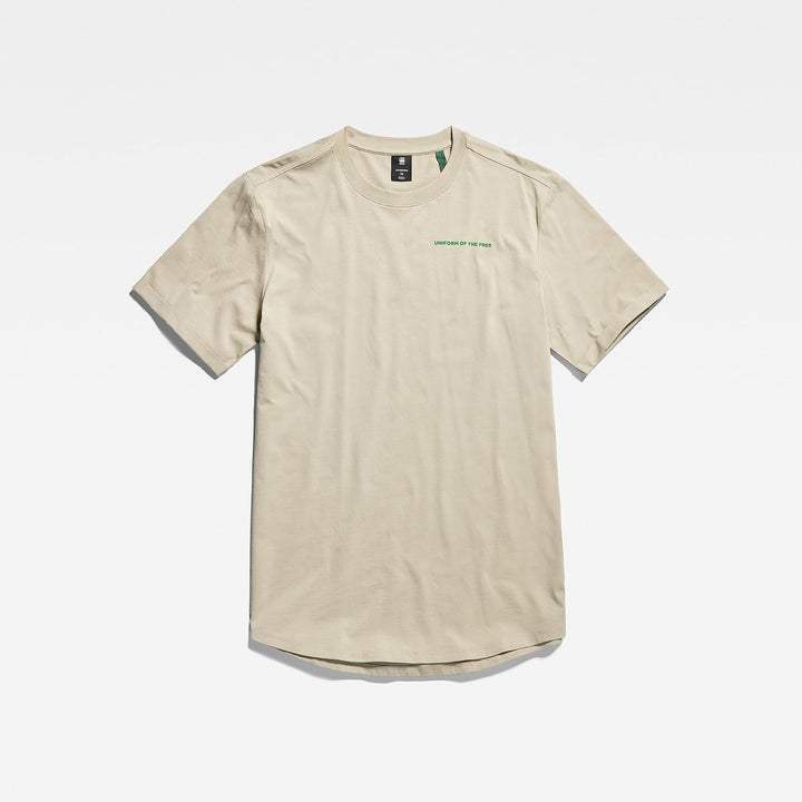 G-STAR RAW Herren Lash Back Text T-Shirts XS Beige (Spray Green D22815-336-d606), XS Beige (Spray Gr