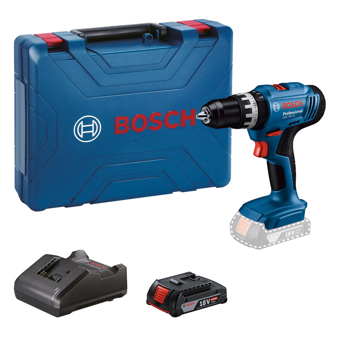 Bosch Professional 18V System Akku Schlagbohrschrauber GSB 18V-25 (max. Schrauben-Ø: 10 mm, inkl. 1x