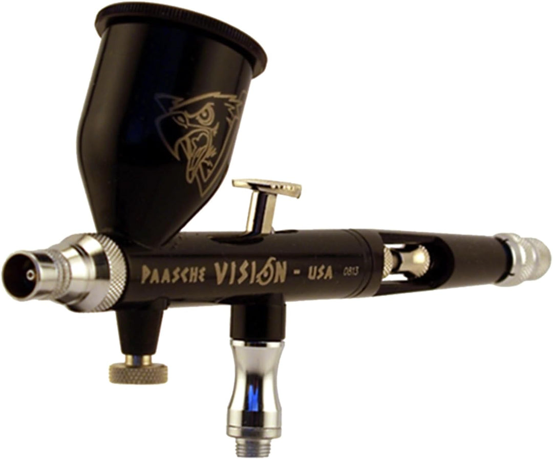 Paasche Airbrush Vision Gravity Feed Double Action Airbrush-Set, Nicht zutreffend, Schwarz, 24.13 x
