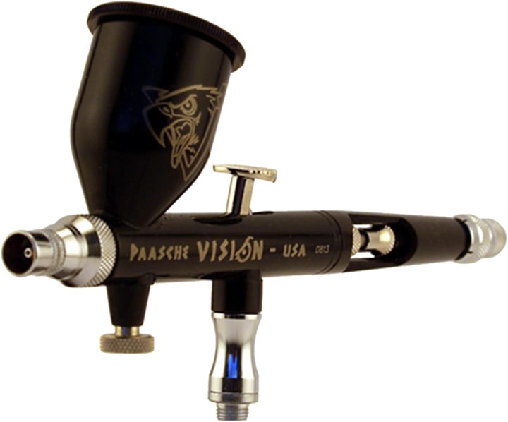 Paasche Airbrush Vision Gravity Feed Double Action Airbrush-Set, Nicht zutreffend, Schwarz, 24.13 x