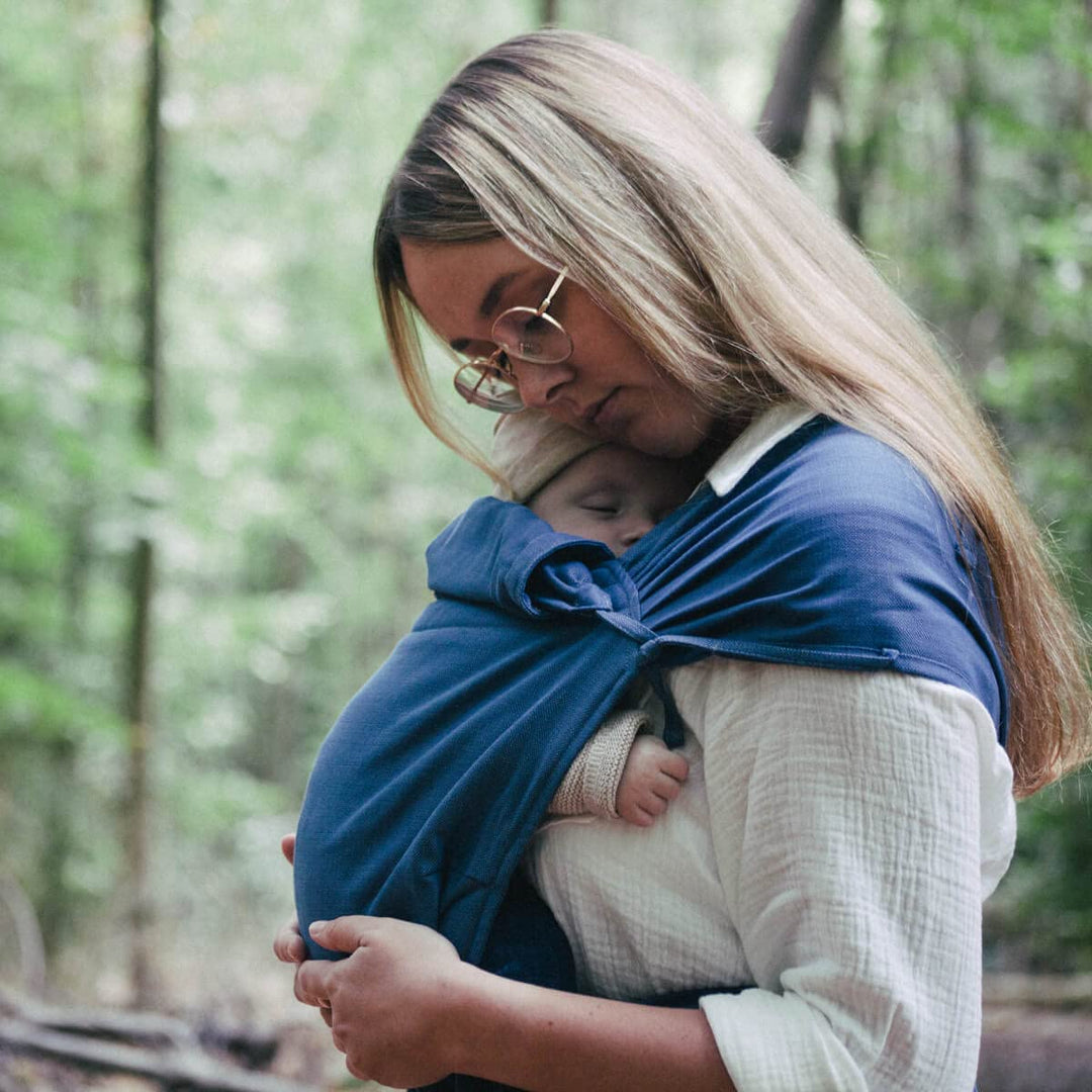 Hoppediz Hop-Tye Advanced - 4-in-1 Babytrage für Neugeborene ab Geburt - Halfbuckle Tragehilfe mit T