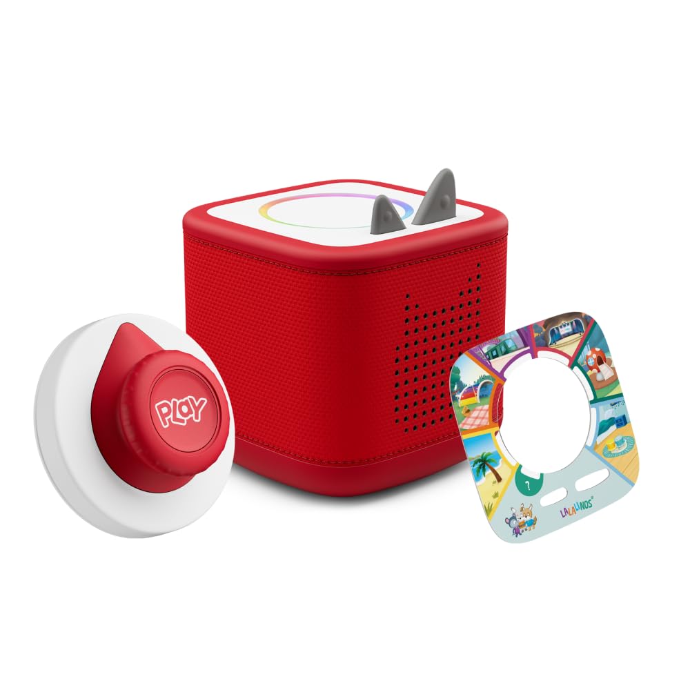 tonies Toniebox 2 Tonieplay Bundle Incl. 1 Tonieplay Spiel + Controller: Lalalinos, Rot, Audioplayer