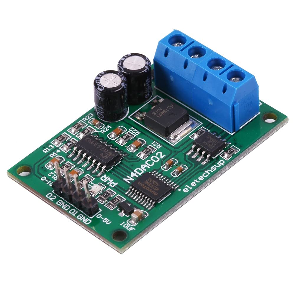 2-Kanal N4DAC02 DC 12V RS485-zu-DAC Digital-Analog-Umwandlungsmodul, RS485-zu-0-5-V /0-10-V Spannung