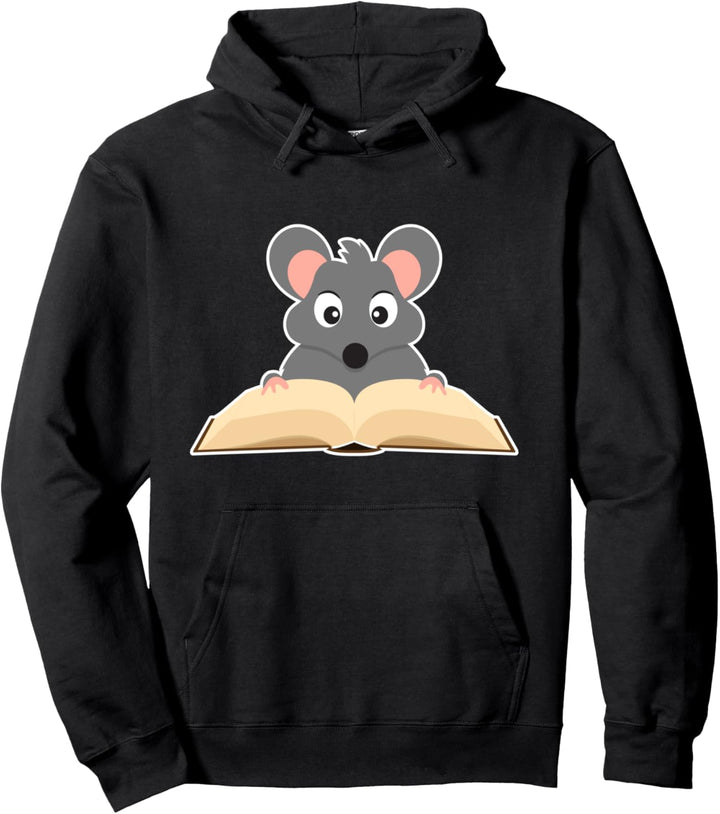 Buch Lesen Bücherratte Tier Hobby Leser Hoodie Pullover Hoodie