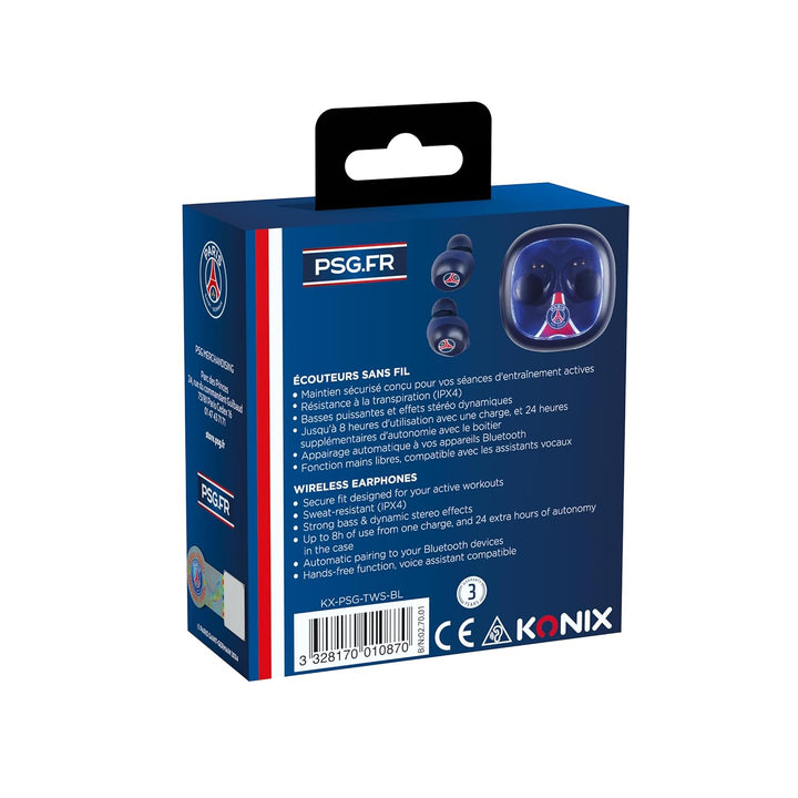 Konix PSG Kabellose Kopfhörer für Smartphones und Tablets - 8 + 15 Stunden Batterielebensdauer - Was