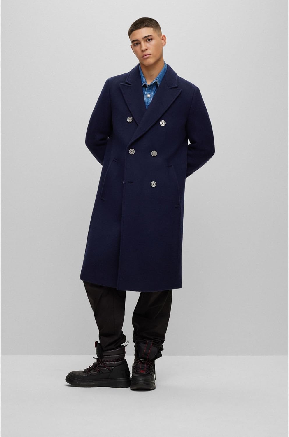 HUGO Herren Coat 106 Dark Blue405, 106 Dark Blue405