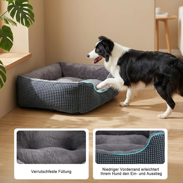 FURTIME Hundebett Mittelgrosse Hunde, Hundekorb Waschbar Flauschig, Rutschfestes Hundekörbchen Hunde
