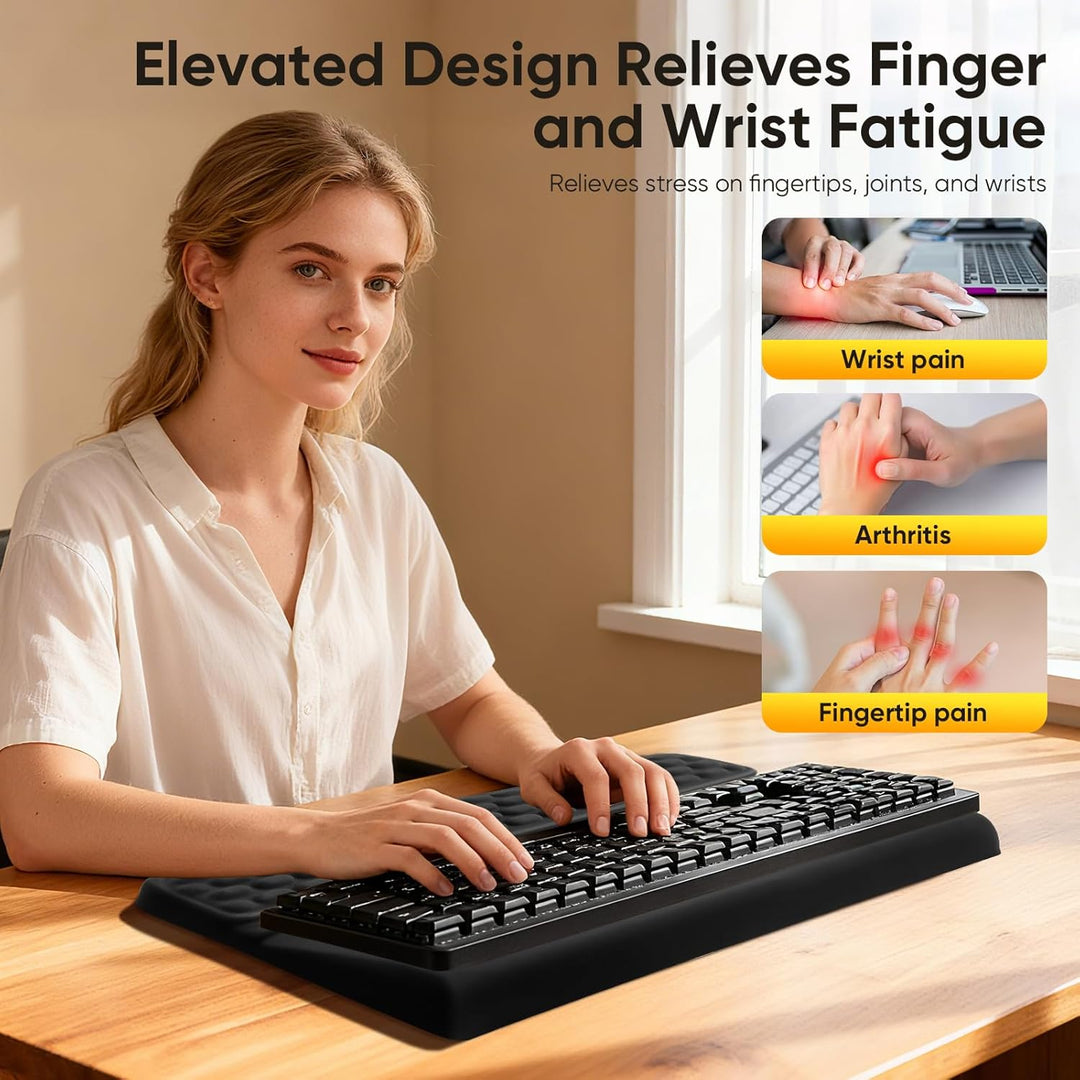 Handballenauflage Tastatur,Handstütze Tastatur Handauflage Ergonomisch,Memory-Schaum Rutschfest Tast