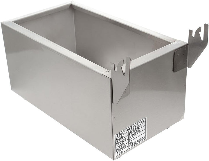 Elektro-Fritteuse 6 Liter – Edelstahl, 2000 W, Temperaturregelung bis 200°C, mit Frittierkorb – komp