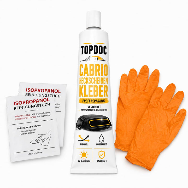 Nubsi Cabrio Verdeck Kleber Scheiben Reparatur Set Heckscheibe neu verkleben