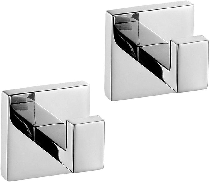 Kelelife 2 Stk. Handtuchhaken Chrom, Badhaken aus Edelstahl für ein Handtuch, Bademantel, Kleiderhak