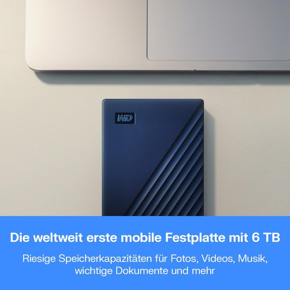 WD My Passport for Mac externe Festplatte 4 TB (mobiler Speicher, USB-C-fähig, herunterladbare Softw