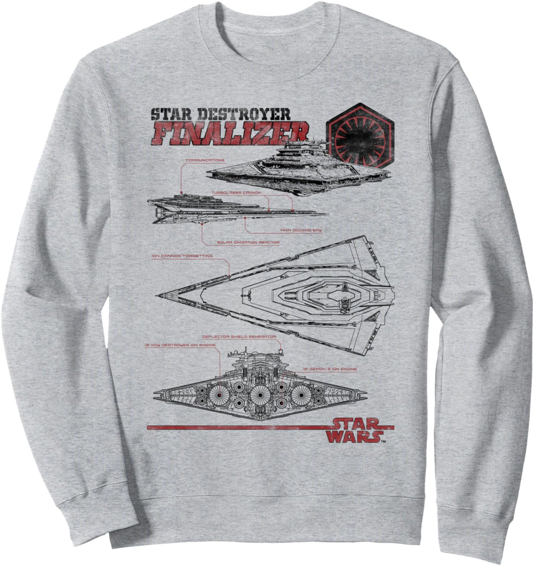Star Wars Star Destroyer Finalizer Schematics Sweatshirt