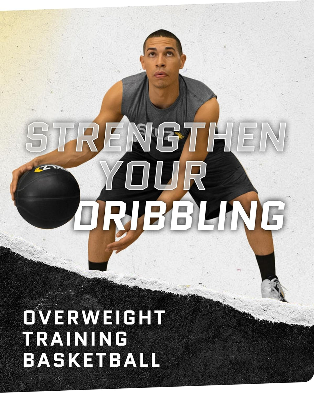 SKLZ Control Training Basketball zur Verbesserung von Kritzeln und Ballkontrolle Schwarz Heavy Weigh