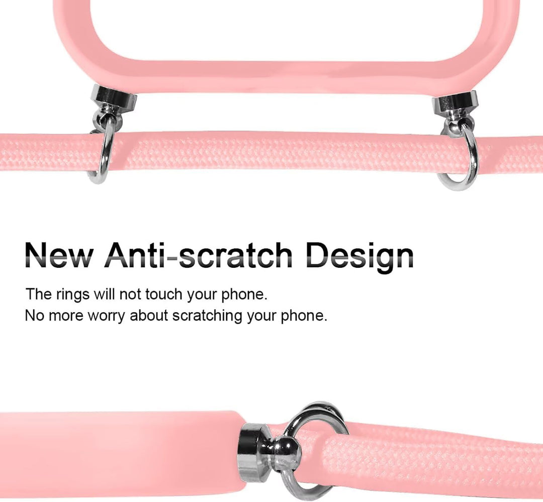 FERLAN Handykette für iPhone 17 Air Hülle mit Band,Transparent 360 Grad Rundumschutz Schutzhülle mit