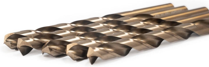 HSS Metallbohrer DIN338 M35 5% Kobalt zum Bohren in Edelstahl, Eisen und anderen Metallen Packung mi