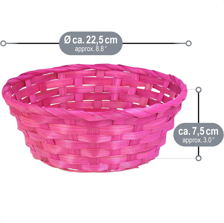 com-four® 4X Bunte Bastkörbe und Eierfarben als Dekoration zu Ostern - Osternest in tollen Farben -