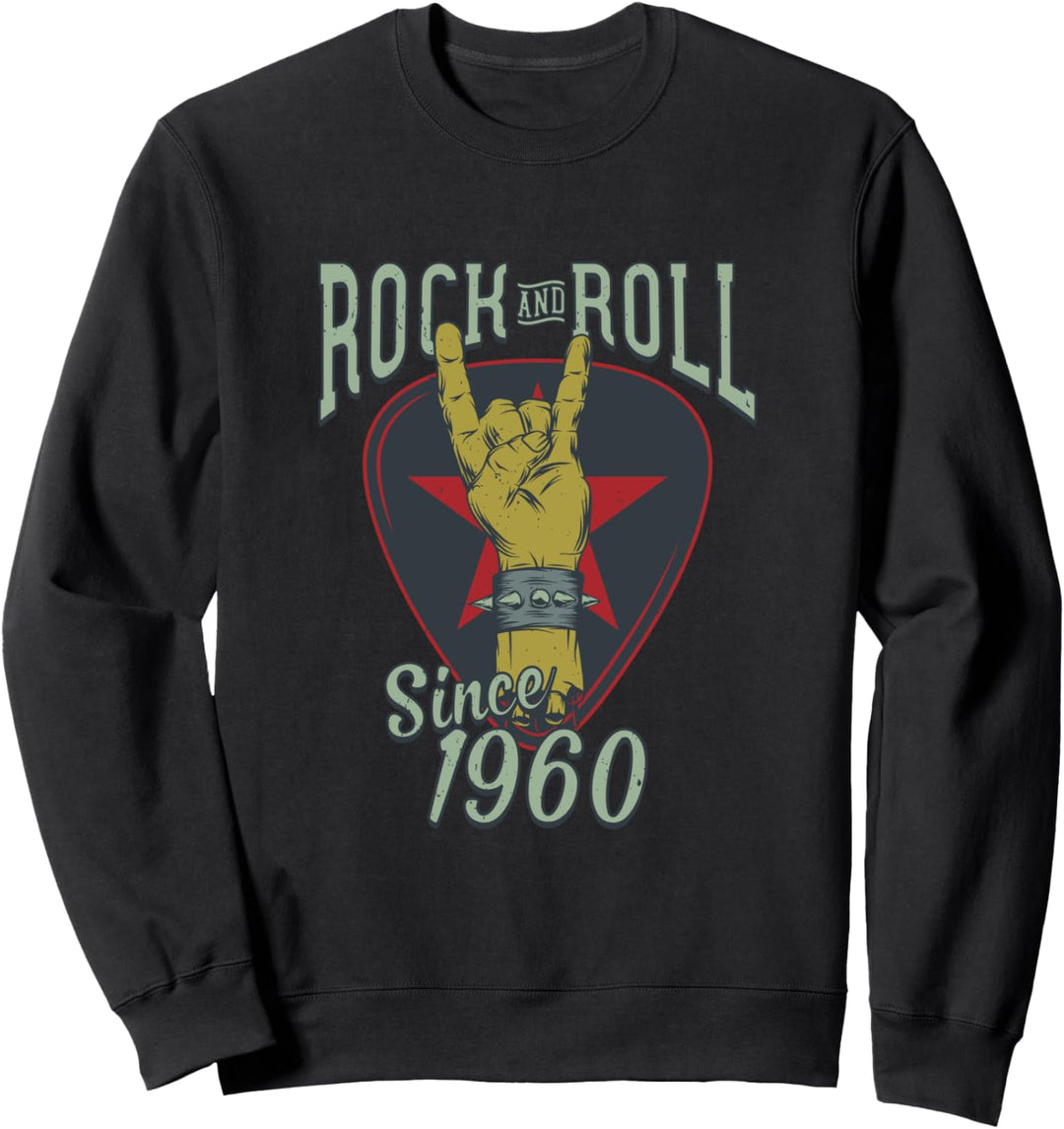 60th Geburtstag Geschenk 60 Jahre alt 1960 Retro Rock Sweatshirt