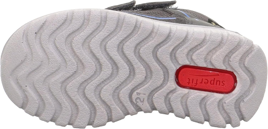 Superfit Jungen Sport7 Mini Sneaker 30 EU Schmal Grau Blau 2000, 30 EU Schmal Grau Blau 2000