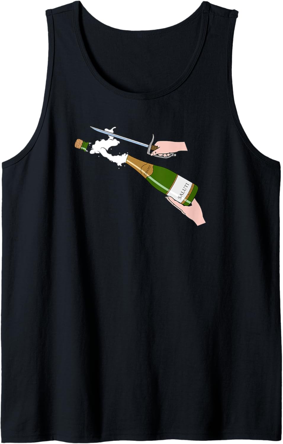 Champagner mit dem Säbel öffnen - Champ Saluti hohe Kunst Tank Top