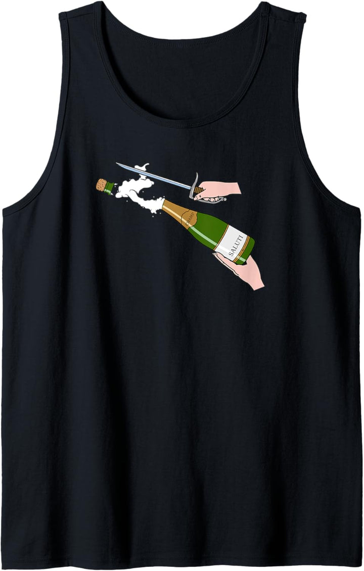 Champagner mit dem Säbel öffnen - Champ Saluti hohe Kunst Tank Top
