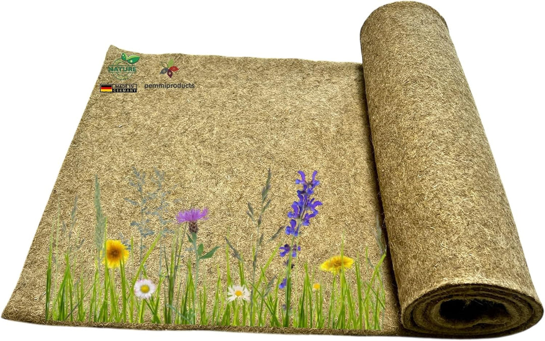Nager-Teppich aus 100 % Hanf, Meterware, 0,40 m x 25,00 m x ca. 0,5 cm dick, 10 m² (EUR 6,40/m²), Na