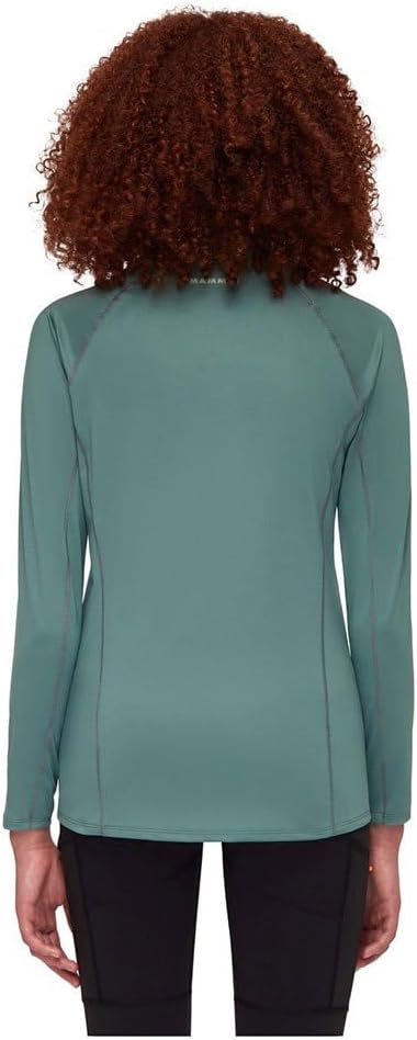 Mammut Selun FL Langarmshirt mit Logo für Damen, Dark Jade