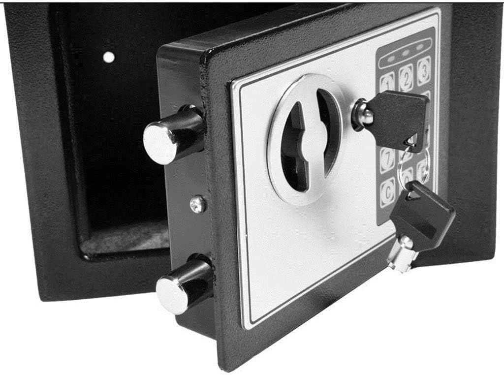 Elektronik Tresor Safe mit Zahlenschloss - Tresor mit Schlüssel und Codeschloss Sicherheitsbox wasse