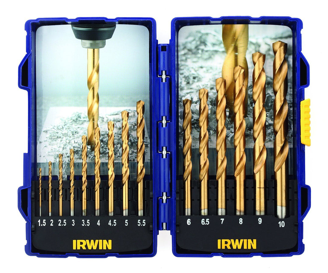 IRWIN 10503991 HSS Tin Pro Bohrer-Set, titanbeschichtet, 15-teilig