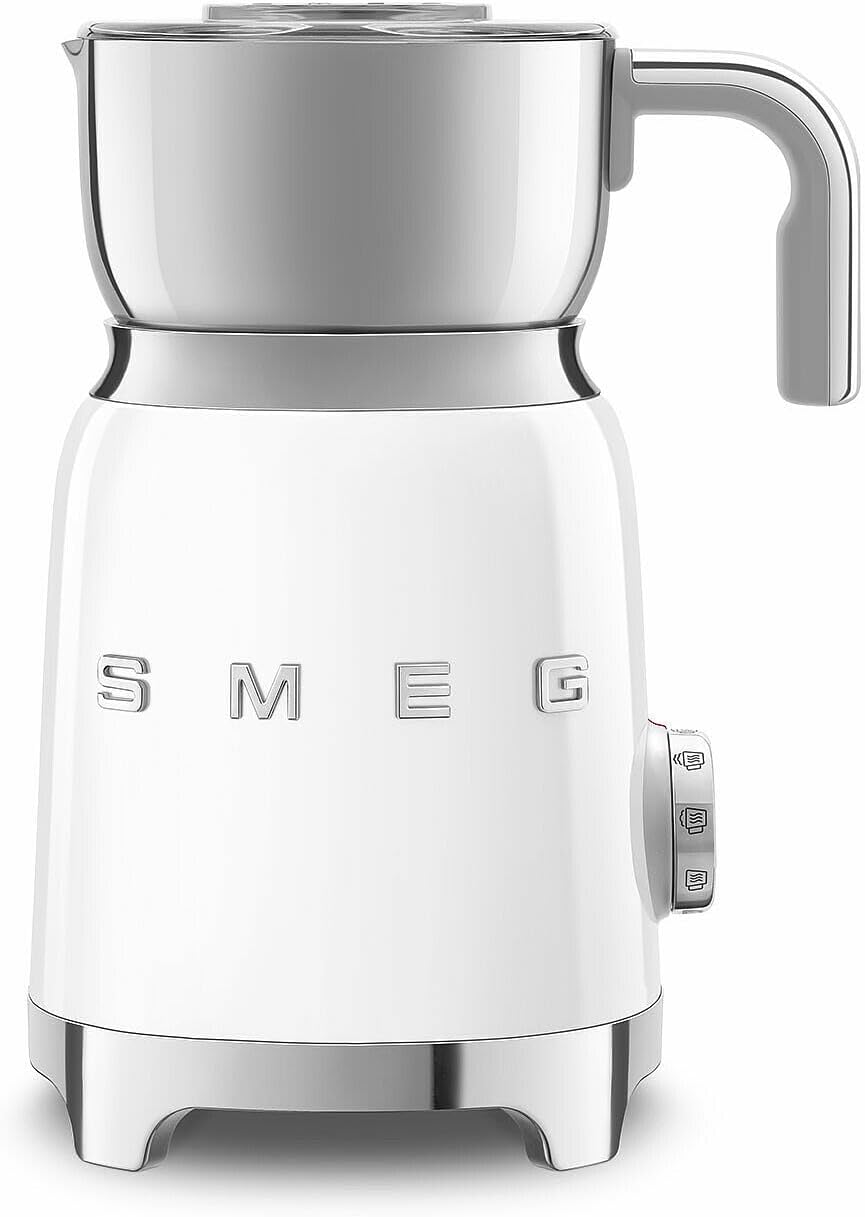 SMEG, Milchaufschäumer MFF11WHEU, mit Induktionssystem, 6 voreingestellte Programme, hochwertiges De