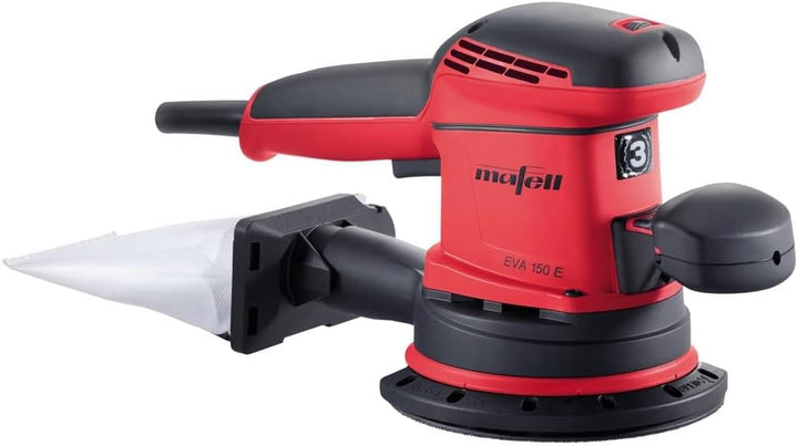 Mafell Exzenterschleifer EVA150 E3 T-MAX 350 W mit Schleifgitter Abranet P80 35 Stk 150 mm