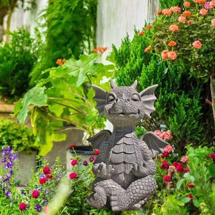 Tianbi Drachen Statue Wohnkultur Harz Zen Yoga Drachen Garten Dekoration Drachen Buddha Kunst Skulpt