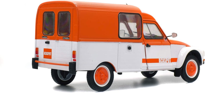 Solido Citroen Acadiane Acaspot, 1984, Modellauto, Massstab 1:18, weiss/orange