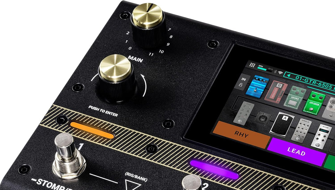 HeadRush Flex Prime Gitarre und Bass Multi-Effekt Pedal und Amp Modeling Prozessor mit Touchscreen,