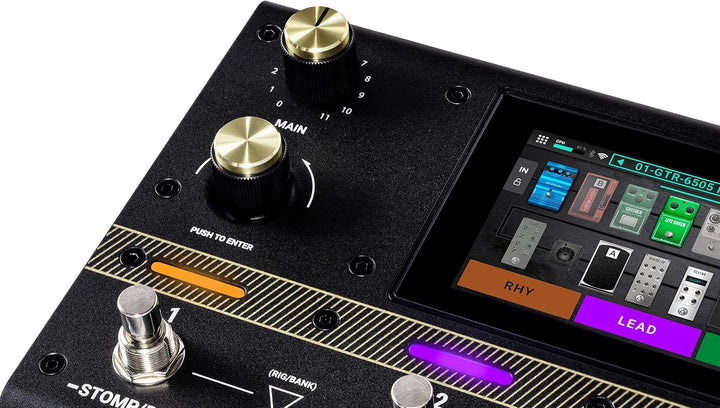 HeadRush Flex Prime Gitarre und Bass Multi-Effekt Pedal und Amp Modeling Prozessor mit Touchscreen,