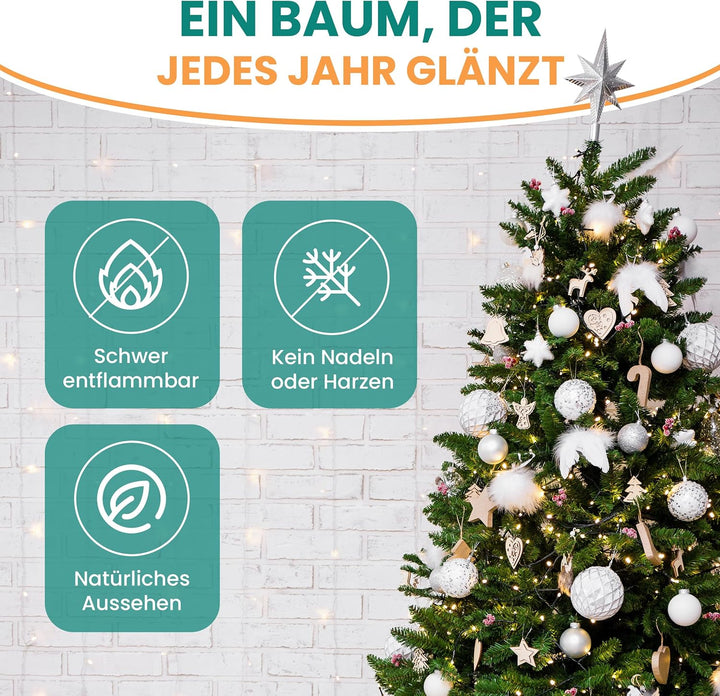 Künstlicher Weihnachten Baum – Christbaum künstlich klein – Weihnachtsbaum Kunststoff – Fake Tannenb